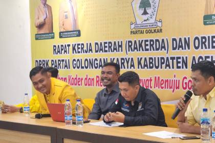 DPD II Partai Golkar Aceh Utara menggelar Rakerda dan Orientasi Baksl Caleg DPRK Partai Golkar Aceh Utara, Kamis (12/10) di Hotel Kuta Karang Lama Kota Lhokseumawe