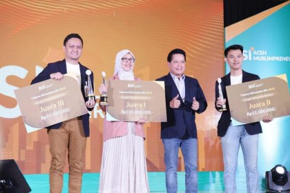 Direktur Utama BSI Hery Gunardi pada Awarding Talenta Wirausaha BSI dan BSI Aceh Muslimpreneur