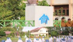Kasat Lantas Polres Aceh Besar Iptu Hanifah Anas hadir sebagai Pembina Upacara di SMAN 2 Unggul Ali Hasjmy, Indrapuri, Aceh Besar Senin (30/10)
