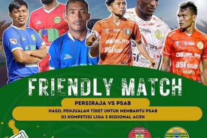 Klub Liga 3 PSAB Aceh Besar tantang Persiraja Banda Aceh di Stadion Harapan Bangsa Lhong Raya, Rabu malam (13/12)