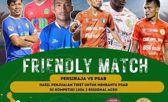 Klub Liga 3 PSAB Aceh Besar tantang Persiraja Banda Aceh di Stadion Harapan Bangsa Lhong Raya, Rabu malam (13/12)