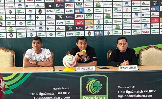 Pelatih Persiraja Banda Aceh Achmad Zulkifli, Jum'at (5/1) memberikan keterangan pada konferensi pers jelang laga perdana Babak 12 Besar melawan PSMS Medan