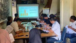 Konferensi pers penyampaian caratan kasus korupsi di Aceh tahun 2023 di kantor Masyarakat Transparansi Aceh (MaTA), Jum'at (5/1)