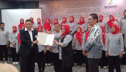 Ketua Pengprov Asiafi Aceh Periode 2024 - 2028 Sri Maulina MD resmi dilantik, Rabu (3/1) malam, di Hotel Kyriad Muraya Banda Aceh