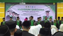 Fakultas Dakwah dan Komunikasi (FDK) UIN Ar-Raniry mengadakan yudisium sarjana gelombang l Tahun 2024 di aula Rektorat UIN Ar-Raniry, Selasa (9/1/2024)
