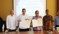 FMIPA USK menggandeng Diskominsa Aceh melalui penandatanganan perjanjian kerja sama untuk memperkuat teknologi informasi dan komunikasi, Rabu (24/1)