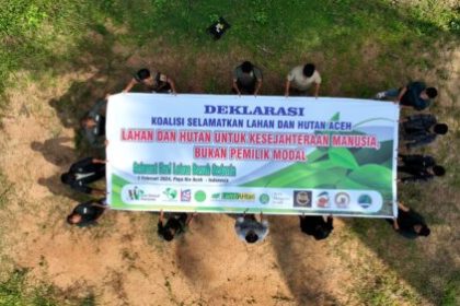 Deklarasi Koalisi Selamatkan Lahan Basah dan Hutan Aceh dalam rangka Hari Lahan Basah Sedunia, di Situs Paya Nie, Bireuen, Jum'at, 2 Februari 2024