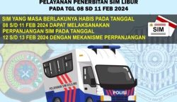 Sehubungan dengan libur panjang Isra Mikraj Nabi Muhammad SAW dan Tahun Baru Imlek tahun 2024, jadwal pelayanan SIM di Polda Aceh dan Polres jajaran mengalami penyesuaian