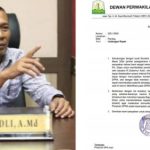 Ketua DPRA Zulfadli melalui balasan suratnya menolak menghadiri rapat fasilitasi Kemendagri RI terkait keterlambatan pengesahan APBA Aceh 2024 pada Senin (4/3) di Jakarta