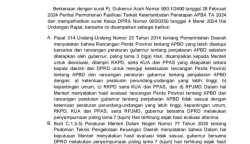 Surat Kemendagri yang mempersilahkan Pj Gubernur Aceh mengesahkan APBA tahun 2024 dengan Pergub