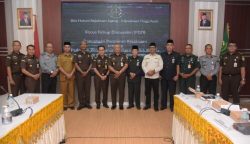 Kejati Aceh yang diprakasai Biro Hukum Jaksa Agung Muda Pembinaan bekerja sama dengan AIPJ menggelar FGD terkait Rancangan Peraturan Kejaksaan tentang Pedoman Penanganan Perkara Tindak Pidana yang diatur dalam Qanun Jinayat