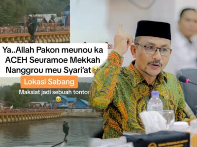Atraksi fly board yang melanggar syariat Islam di Sabang Marine Festival 2024 mendapat sorotan Anggota DPD RI asal Aceh H Sudirman atau Haji Uma
