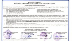 Kantor Kemenag Kota Banda Aceh menetapkan besaran Zakat Fitrah 1445 Hijriah/2024 Masehi di wilayah Kota Banda Aceh