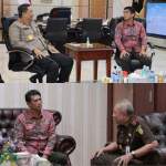 Kepala BNNP Aceh Brigjen Pol Marzuki Ali Basyah melakukan kunjungan silaturahmi dengan Kapolda Aceh Irjen Pol Achmad Kartiko dan Kajati Aceh Joko Purwanto, Selasa (16/4)