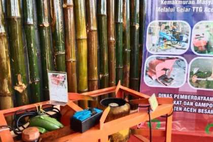 Alat Inovasi TTG karya Inventor Aceh Besar dipamerkan pada stand TTG ke-25 Provinsi Aceh di Suka Makmue, Nagan Raya, Kamis (9/5/2024)