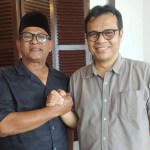Ketua Ormas Brigade Anak Serdadu (BAS) Provinsi Aceh M Isa Alima bersama Wamenkominfo Nezar Patria