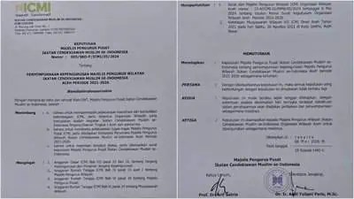 SK baru tentang penyempurnaan Pengurus ICMI Aceh. Foto: Istimewa