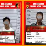 Satreskrim Polres Aceh Timur mengamankan 2 pelaku pemerkosaan dan pelecehan seksual terhadap anak di bawah umur. (Foto: Dok. Polres Aceh Timur)