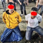 Tim Opsnal Satreskrim dan Satintelkam Polres Aceh Timur bersama personel Polsek Peureulak Timur mengamankan pelaku kasus pembakaran gudang pupuk. (Foto: Dok. Polres Aceh Timur)