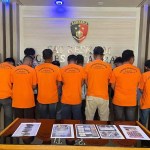 Satreskrim Polres Nagan Raya berhasil mengamankan 12 orang yang diduga pemain judi atau maisir. (Foto: Dok. Polres Nagan Raya)