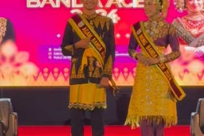 M Harist Al Harras dan Sri Rizki Handayani dinobatkan sebagai Agam Inong Kota Banda Aceh Tahun 2024. Foto: Istimewa