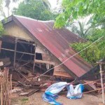 Sejumlah 173 bangunan rusak pada peristiwa hujan deras disertai angin kencang yang terjadi di kawasan Kecamatan Tanah Luas, Aceh Utara, Kamis sore (18/7). (Foto: For Infoaceh.net)