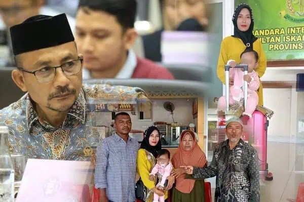 Anggota DPD RI asal Aceh H Sudirman atau Haji Uma kembali membantu pasien sakit jantung Qiana Ramadani, berumur 1 tahun asal Desa Mesjid Beureuleng, Kecamatan Grong-grong, Pidie yang dirujuk ke Jakarta. Foto: Istimewa