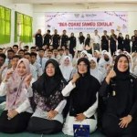 Kanwil DJBC Aceh dan KPPBC Tipe Madya Pabean (TMP) C Banda Aceh melaksanakan kegiatan Bea Cukai Saweu Sikula di SMAN 4 Banda Aceh, Rabu (24/7). Foto: Istimewa