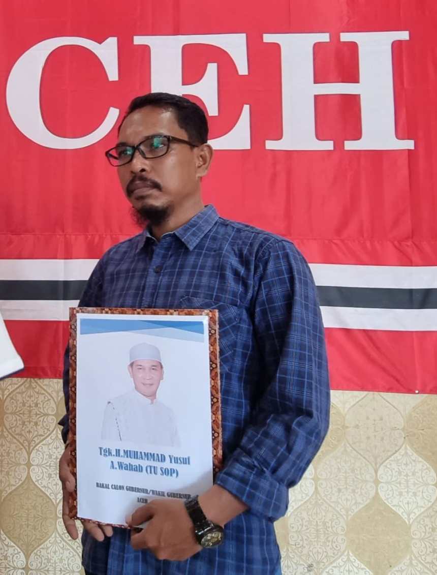 Verri Al-Buchari, mewakili elemen sipil yang mendaftarkan Tu Sop ke Partai Aceh