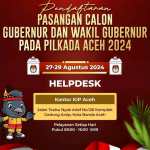 Hingga hari kedua KIP Aceh membuka pendaftaran bakal pasangan calon gubernur/wakil gubernur Aceh, Rabu (28/8), belum ada satu pun pasangan calon yang mendaftarkan diri. Foto: Istimewa
