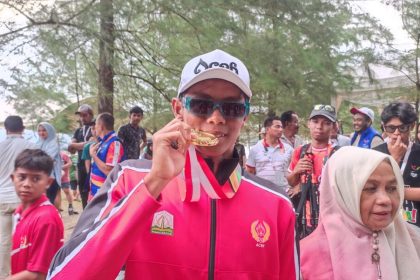 Dhanny Widianto meraih emas setelah tampil gemilang dengan meraih skor tertinggi. (Foto: MC PON XXI Aceh)