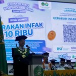 Rektor UIN Ar-Raniry Prof Mujiburrahman bekerja sama dengan BSI Aceh meluncurkan program deposito wakaf dan gerakan infak 10 ribu, Kamis (26/9). (Foto: For Infoaceh.net)