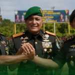 Pangdam IM Mayjen TNI Niko Fahrizal memimpin upacara Sertijab Danyonkav 11/Macan Setia Cakti (MSC) di Markas Yonkav 11/MSC, Desa Kebon Baro, Kecamatan Simpang Keuramat, Lhokseumawe, Rabu (30/10/2024).