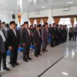 Ketua Umum Dewan Dakwah Aceh, Prof Dr Muhammad AR MEd melantik Pengurus Dewan Dakwah Aceh Tengah periode 2024-2029 di aula Pusat Layanan Haji dan Umrah Terpadu (PLHUT) Aceh Tengah, Sabtu (2/11). (Foto: For Infoaceh.net)