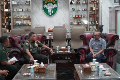 Pangdam Iskandar Muda Mayjen TNI Niko Fahrizal, menerima audiensi perwakilan Ditjen Gakkum KLHK, Kepala BBTNGL Aceh, Kepala BKSDA Aceh, serta perwakilan Dinas LHK Aceh