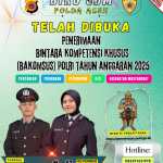 Polda Aceh membuka pendaftaran penerimaan Bintara Kompetensi Khusus (Bakomsus) Polri Tahun 2024