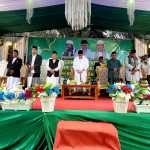 Ulama kharismatik Aceh Tgk H Hasanoel Bashry HG atau Abu Mudi menghadiri maulid nabi di Dayah Misbahul 'Ulum Diniyyah Al-Aziziyah, Desa Aramiyah Gampong, Bayeun, Kecamatan Birem Bayeun, Aceh Timur, Kamis 14 November 2024