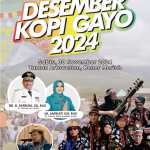 Festival tahunan Desember Kopi Gayo 2024 dimulai pada Sabtu, 30 November 2024, di Taman Arboretum Taman Seni Budaya, Bener Meriah