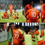 Pemain Persiraja Banda Aceh saat merayakan gol ketika membantai Persikota Tangerang 6-2 di Stadion H Dimurthala Lampineung, Jum'at malam (20/12). (Foto: Dok. MO Persiraja)