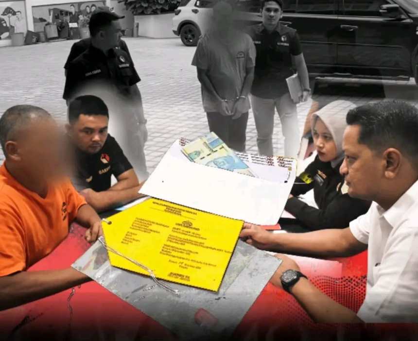 JPU pada Kejari Bireuen, Kamis (19/12), menerima pelimpahan tersangka kasus politik uang dari penyidik Polres Bireuen atas nama tersangka S. (Foto: Dok. Kejari Bireuen)