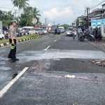 Laka lantas maut terjadi di Jalan Nasional Banda Aceh – Medan, Desa Panggoi Kecamatan Muara Dua Lhokseumawe, Senin (13/1). (Foto: Dok. Satlantas Polres Lhokseumawe)