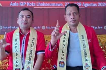 Pasangan nomor urut 02 Sayuti Abubakar-Husaini sah menjadi Wali Kota/Wali Kota Lhokseumawe terpilih dan dinyatakan sebagai pemenang Pilkada Lhokseumawe 2024. (Foto: For Infoaceh.net)