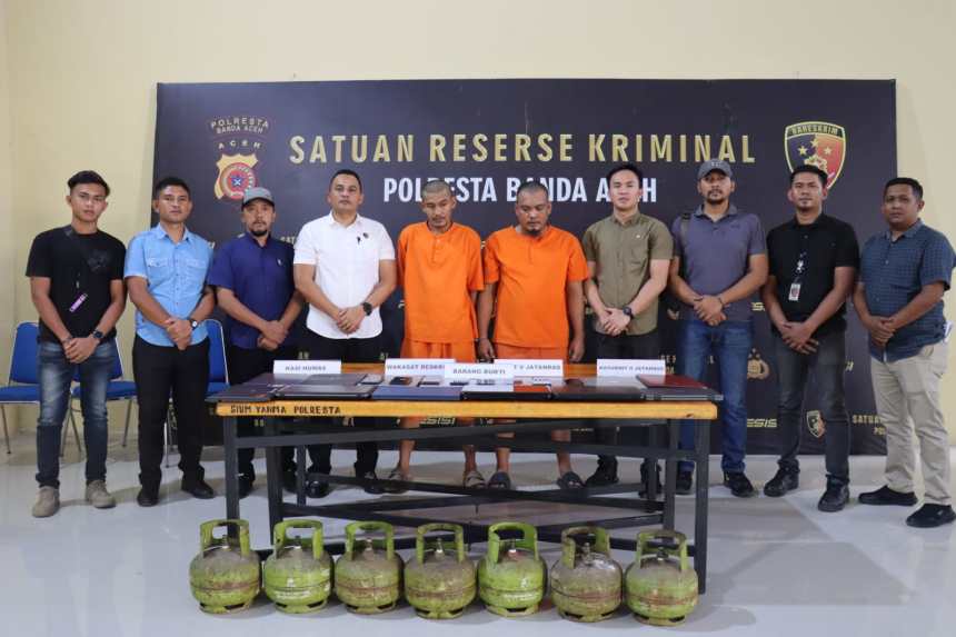 Konferensi pers di Polresta Banda Aceh, Selasa (25/2/2025)