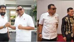 Gubernur Aceh Muzakir Manaf dan Wagub Aceh Fadhlullah menerima silaturahmi Kajati Aceh Yudi Triad dikediamannya, Banda Aceh, Kamis (24/4)
