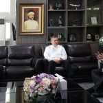 Pertemuan antara Rektor USK, Prof Dr Ir Marwan dan Kepala Perwakilan BI Aceh, Agus Chusaini, yang berlangsung di ruang rektor USK pada Jum'at (16/5)