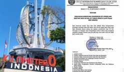 Tugu Kilometer Nol, ikon geografis yang menandai ujung barat Indonesia di Pulau Weh, Sabang, resmi ditutup sementara sejak 22 Mei 2024.