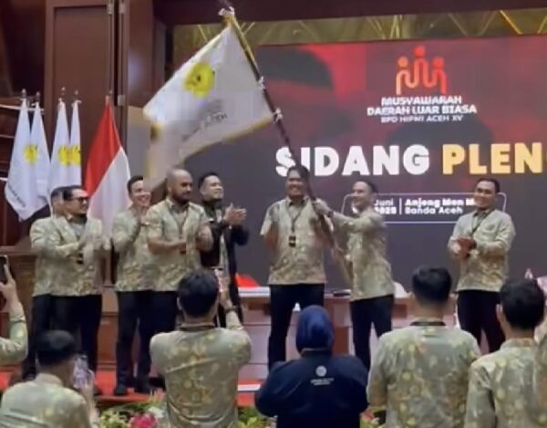 Said Rizqi Saifan terpilih aklamasi sebagai Ketua Umum BPD HIPMI Aceh periode 2025–2028 dalam Musdalub ke-15 yang digelar Ahad, 1 Juni 2025, di Anjong Mon Mata, Banda Aceh