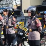 Personel polisi yang bertugas di Polresta Banda Aceh dikukuhkan sebagai tim patroli presisi oleh Kapolresta Banda Aceh dalam apel bersama, Rabu pagi (11/6).