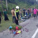 Laka Lantas maut di Jalan Nasional Banda Aceh–Meulaboh, di Desa Kuala, Kecamatan Indra Jaya, Aceh Jaya, Ahad, 15 Juni 2025. (Foto: Polres Aceh Jaya)