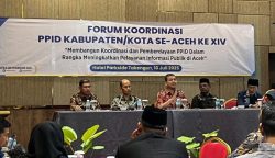 Forum Koordinasi Pejabat Pengelola Informasi dan Dokumentasi (PPID) Kabupaten/Kota se-Aceh ke-XIV yang digelar di Aceh Tengah, Kamis (10/7). (Foto: Ist)